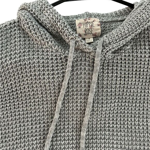 Hippy Rose small pull over gray hoodie sweater - Picture 3 of 8